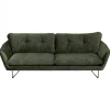Bo Lundgren 3 zitsbank - Kuddar - velours Adore Hunter groen 156