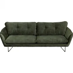 Bo Lundgren 3 zitsbank - Kuddar - velours Adore Hunter groen 156