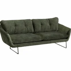 Bo Lundgren 3 zitsbank - Kuddar - velours Adore Hunter groen 156