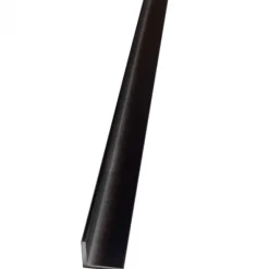 Outlet HomingXL Aanslaglat / hoekstrip - Zwart gepoedercoat - 2 x 2 x 200 cm