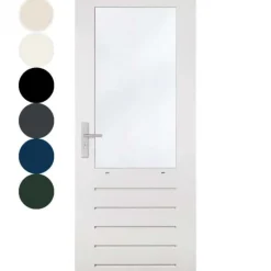 New Austria Achterdeur - Massief Merbau - 1479 - Voorbehandeld creme wit