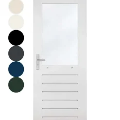 Discount Austria Achterdeur - Massief Merbau - 1492 - Voorbehandeld creme wit