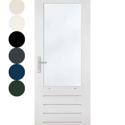 Outlet Austria Achterdeur - Massief Merbau - 1466 - Voorbehandeld creme wit