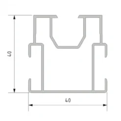 Discount Aslon systems Balk aluminium Standaard 4,0 x 4,0 cm (4 mtr)
