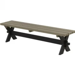 New Plus Danmark Bank vuren geimpregneerd - Nostalgi zwart en grijsbruin 38 x 177 x 44 cm