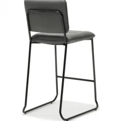 Bo Lundgren Barkruk Milaan - leer Vintage antraciet