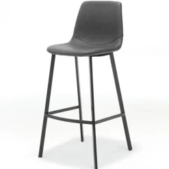 Best Bo Lundgren Barkruk Monza - leer Vintage zwart