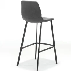 Best Bo Lundgren Barkruk Monza - leer Vintage zwart