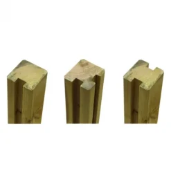 Best Plus Danmark Begin of eindpaal rabatsysteem vuren - 9 x 9 cm groen geimpregneerd geschaafd