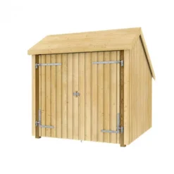 Discount Plus Danmark Berging met dubbele deur 5,7 m2 onbehandeld 248 x 229 x 250 cm