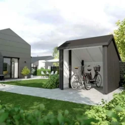 Online Plus Danmark Berging open 5,7 m2 onbehandeld 248 x 229 x 250 cm