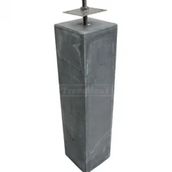 Hot TrendHout Betonpoer glad (15 x 15 x 60 cm ) incl. RVS stelanker