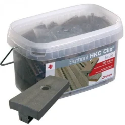 Discount Elephant Bevestigingsclips kunststof antraciet incl RVS schroeven (100 stuks)