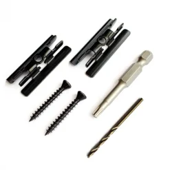 Best C-Wood Bevestigingsclips RVS zwart incl schroeven+boor+bitje (100 stuks)