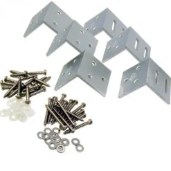 Clearance Elephant Bevestigingshoekjes 6 stuks blank aluminium met schroeven