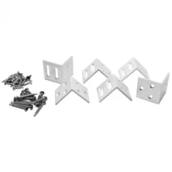 Clearance Elephant Bevestigingshoekjes 6 stuks blank aluminium met schroeven