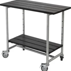 Hot Plus Danmark Bijzettafel vuren geimpregneerd - Urban met plank zwart 50 x 100 x 90 cm