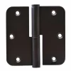 Outlet Austria Bladpaumelle Zwart - stompe deur rechtsdraaiend incl schroeven 89 x 89 mm (2 st)