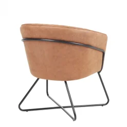 Discount Bo Lundgren Eetkamerstoel - Nova - lederlook Soft cognac (4 stuks)