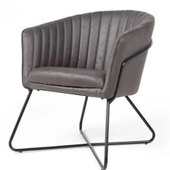 Best Bo Lundgren Eetkamerstoel - Nova - lederlook Soft antraciet (4 stuks)