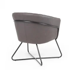 Best Bo Lundgren Eetkamerstoel - Nova - lederlook Soft antraciet (4 stuks)