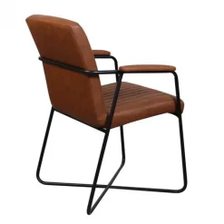 Clearance Bo Lundgren Eetkamerstoel - Henry - leer Vintage cognac (4 stuks)