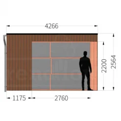 TrendHout buitenverblijf Capri - 4,5 meter diep