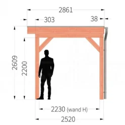 Online TrendHout Buitenverblijf Refter XL - 2,5 meter diep