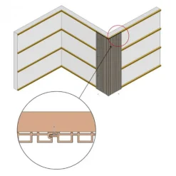 Online C-Wood Composiet gevelbekleding rhombus cedar - 33 x 169 mm