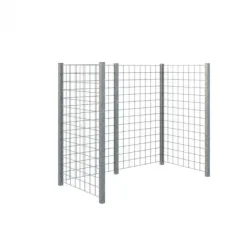 Hot Plus Danmark Containerscherm stalen traliewerk - gegalvaniseerd - 89 x 173,5 x 147 cm