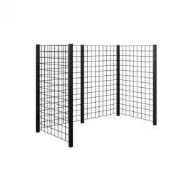 Hot Plus Danmark Containerscherm stalen traliewerk - zwart - 89 x 173,5 x 147 cm