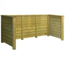Discount Plus Danmark Containerscherm vuren - Klink groen geimpregneerd 97 x 294 x 108 cm