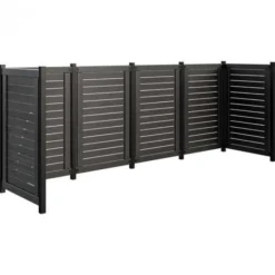 Discount Plus Danmark Containerscherm vuren - Lund zwart 85 x 325 x 124 cm