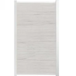 Best C-Wood Schutting composiet co-extrusie Como beige met wit aluminium kader (90 x 180 cm)