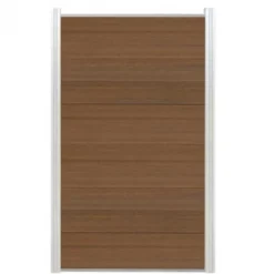 Best C-Wood Schutting composiet co-extrusie Como teak met blank aluminium kader (90 x 180 cm)