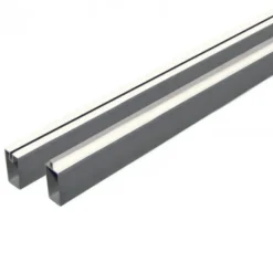 Best C-Wood Schutting composiet co-extrusie Garda antraciet met blank aluminium kader (90 x 180 cm)