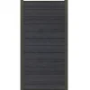 New C-Wood Schutting composiet co-extrusie Garda antraciet met antraciet aluminium kader (90 x 180 cm)