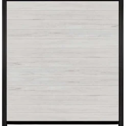 Discount C-Wood Schutting composiet co-extrusie Garda beige met zwart aluminium kader (180 x 200 cm)