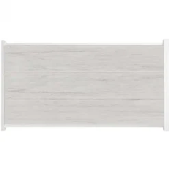 Online C-Wood Schutting composiet co-extrusie Como beige met wit aluminium kader (180 x 90 cm)