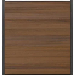 Discount C-Wood Schutting composiet co-extrusie Garda teak met antraciet aluminium kader (180 x 200 cm)
