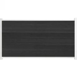 New C-Wood Schutting composiet co-extrusie Como antraciet met wit aluminium kader (180 x 90 cm)