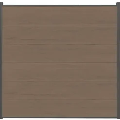 Sale C-Wood Schutting composiet co-extrusie Como vergrijsd bruin met antraciet alu kader (180 x 180 cm)