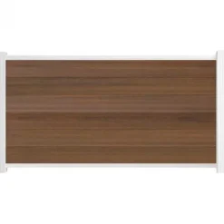 Sale C-Wood Schutting composiet co-extrusie Garda teak met wit aluminium kader (180 x 90 cm)