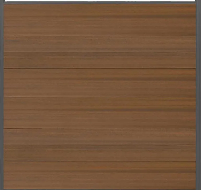 Outlet C-Wood Schutting composiet co-extrusie Como teak met antraciet aluminium kader (180 x 180 cm)