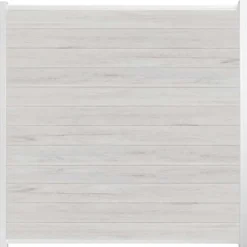 Outlet C-Wood Schutting composiet co-extrusie Garda beige met wit aluminium kader (180 x 180 cm)