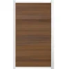Outlet C-Wood Schutting composiet co-extrusie Garda teak met wit aluminium kader (90 x 180 cm)