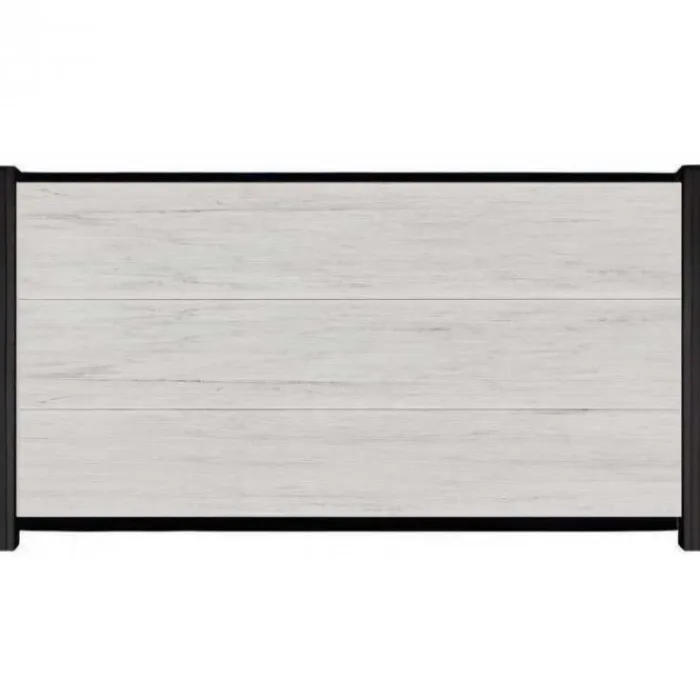 Outlet C-Wood Schutting composiet co-extrusie Como beige met zwart aluminium kader (180 x 90 cm)