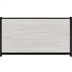 Best C-Wood Schutting composiet co-extrusie Garda beige met zwart aluminium kader (180 x 90 cm)