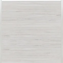 Discount C-Wood Schutting composiet co-extrusie Garda beige met blank aluminium kader (180 x 180 cm)