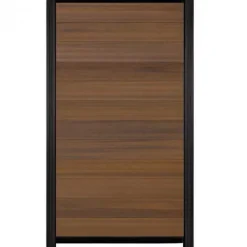 Best C-Wood Schutting composiet co-extrusie Garda teak met zwart aluminium kader (90 x 180 cm)